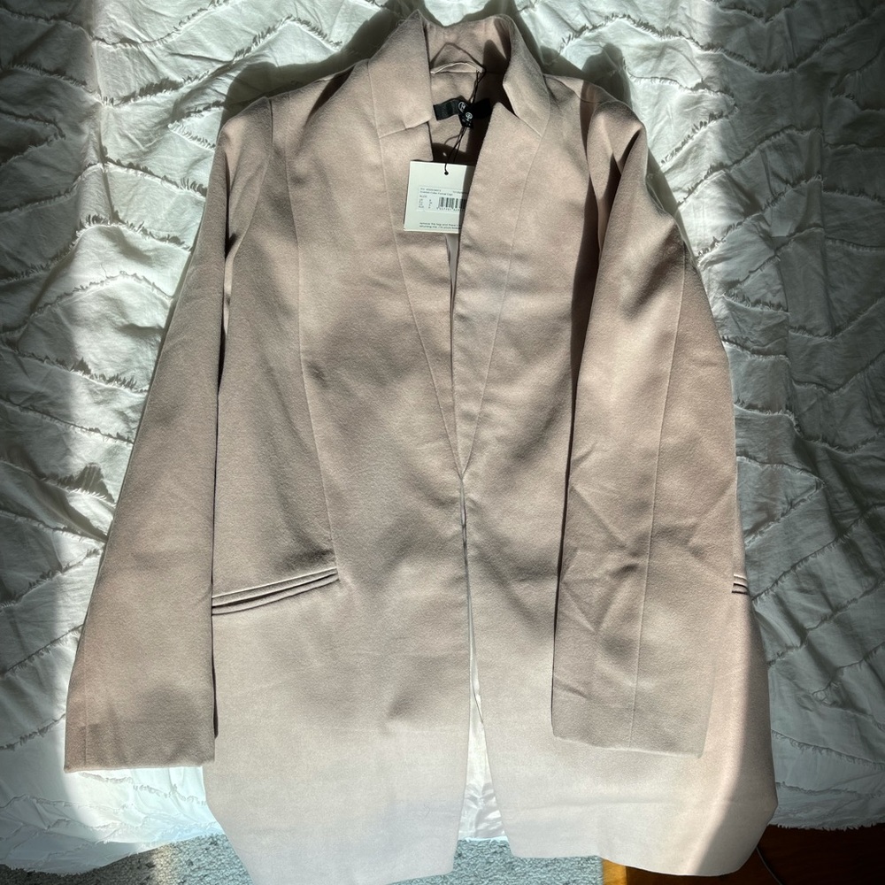 Nude duster jacket with tags